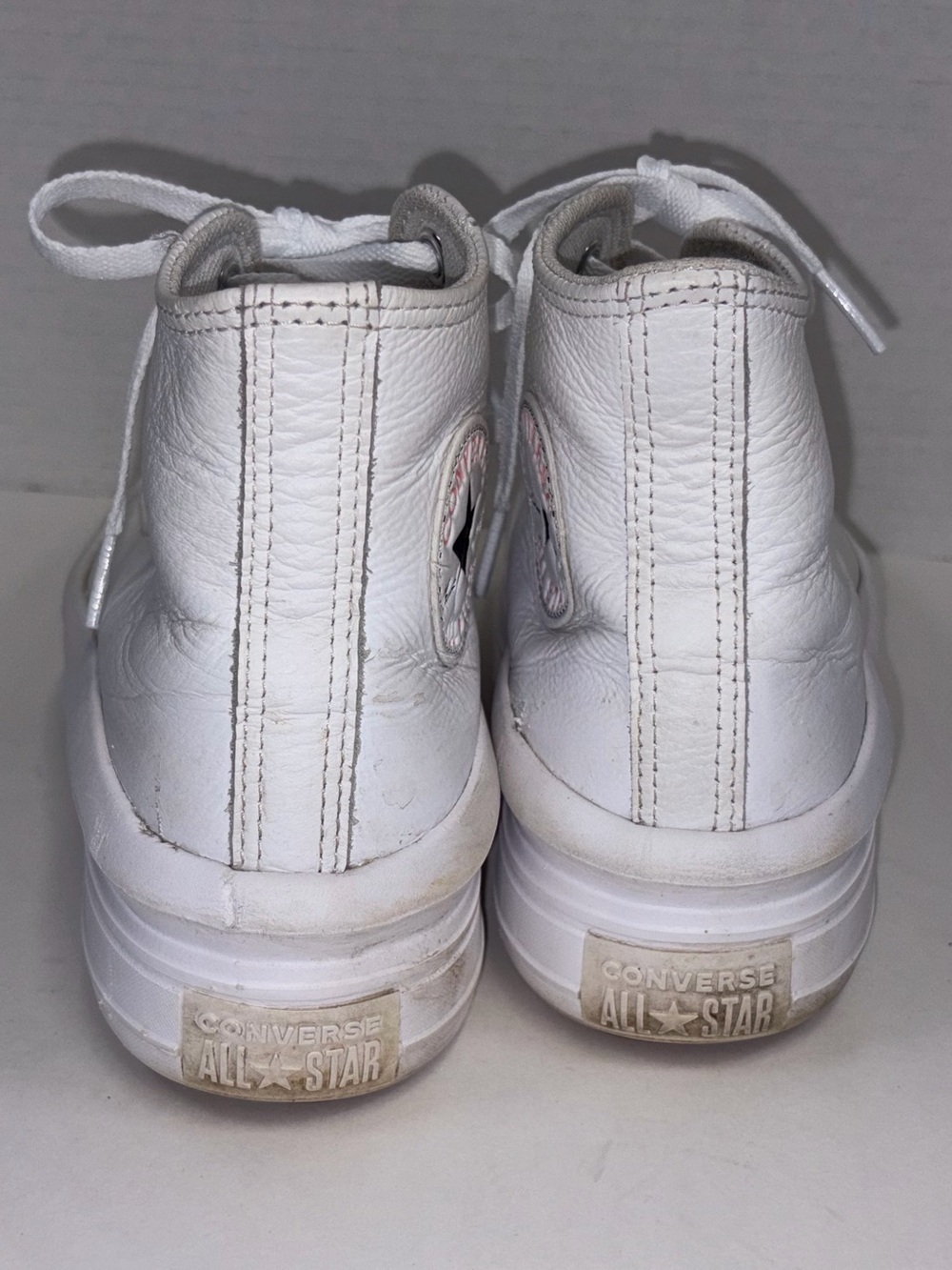 Converse White Women's High-Top Platform Sneakers - Picture 3 of 5